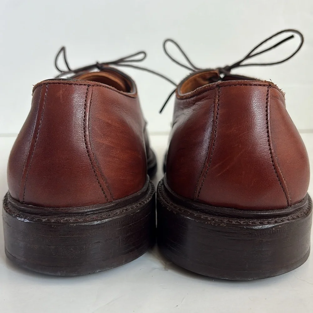 Allen Edmonds brown leather Walton oxford split toe lace men shoe size 7.5